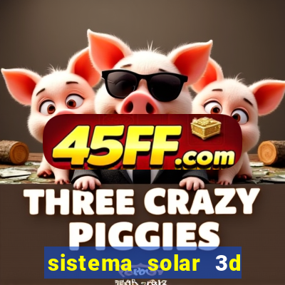 sistema solar 3d em movimento